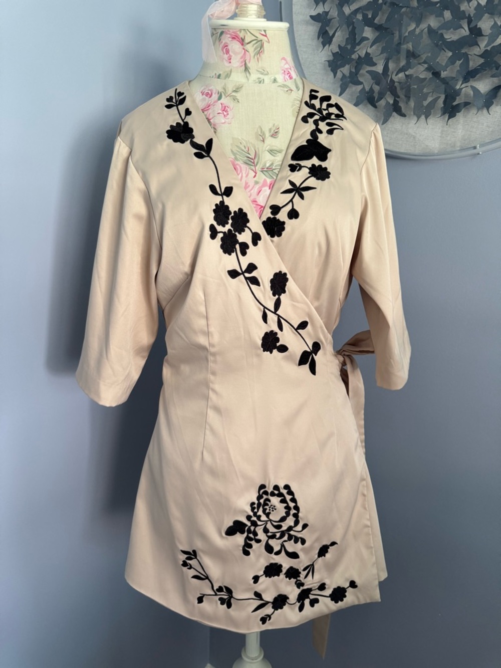 Vero Moda Embroidered Chenitta Wrap Tunic Blouse